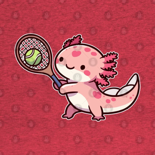 Axolotl funny Play Tennis by fikriamrullah